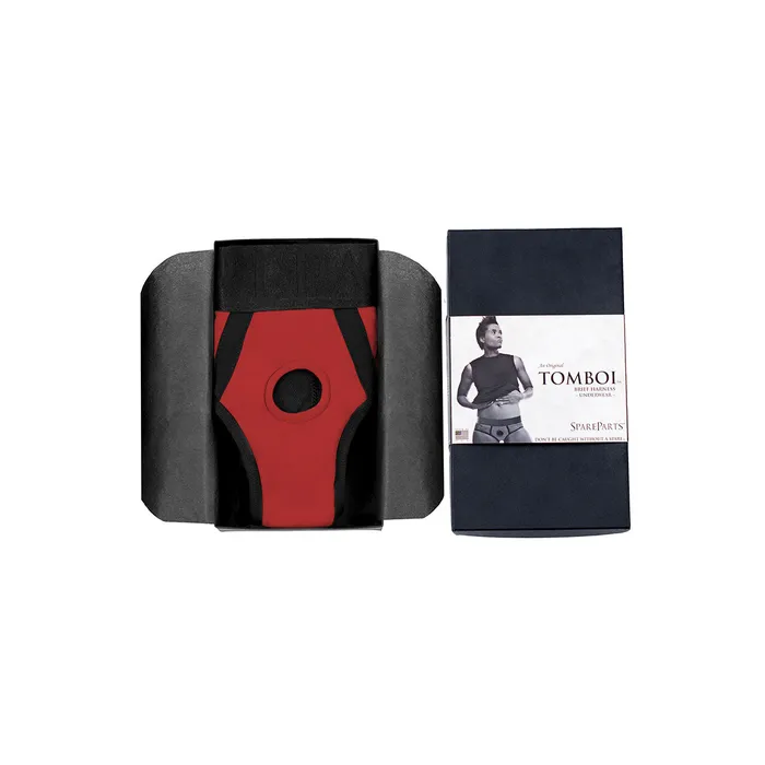 Anal SpareParts HardWear SpareParts Tomboi Harness RedBlack Nylon Small