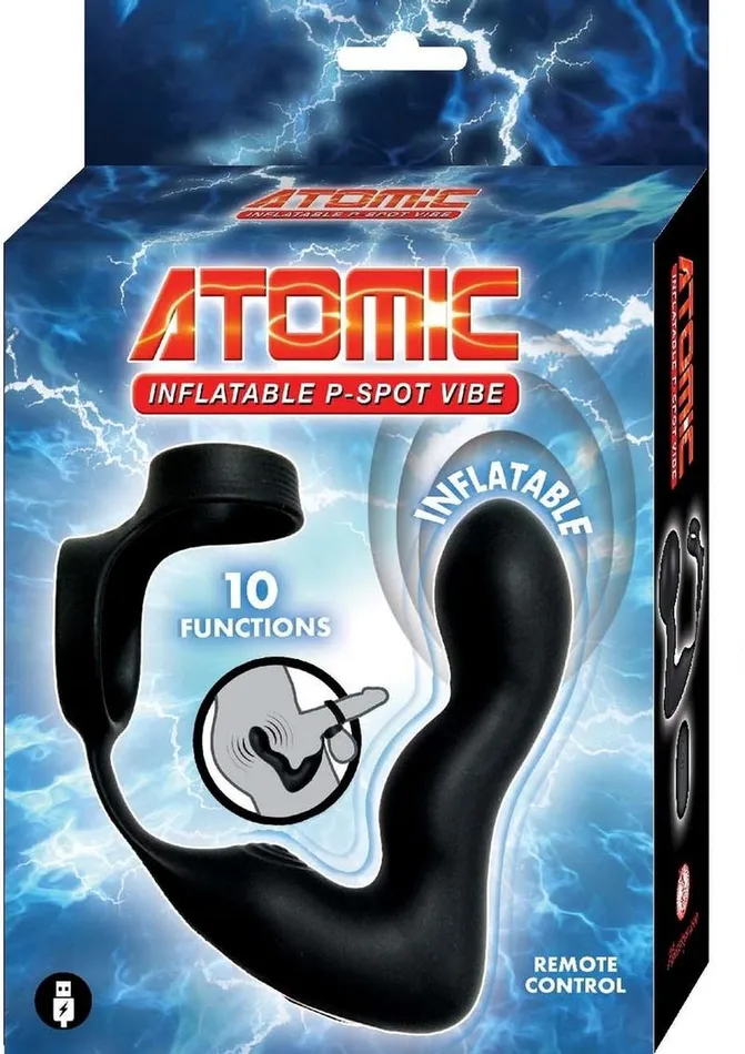 Atomic Inflatable PSpot Rechargeable Silicone Vibrator with Remote Atomic Female Sex Toys Atomic Inflatable PSpot Rechargeable Silicone Vibrator with Remote Atomic Female Sex Toys