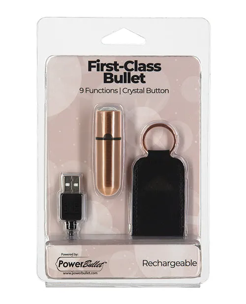 BMS Enterprises Female Sex Toys First Class Mini Rechargeable Bullet Rose Gold BMS Enterprises Female Sex Toys First Class Mini Rechargeable Bullet Rose Gold