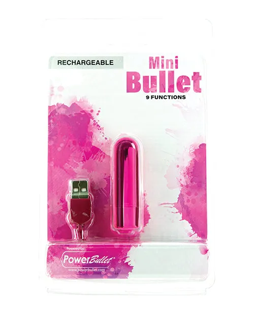 BMS Enterprises Female Sex Toys Mini Bullet Rechargeable Bullet 9 Functions Pink BMS Enterprises Female Sex Toys Mini Bullet Rechargeable Bullet 9 Functions Pink