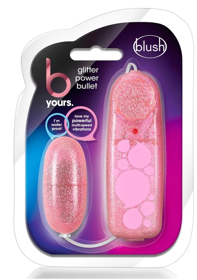 B Yours B Yours Glitter Power Bullet Vibrator with Remote Control Female Sex Toys B Yours B Yours Glitter Power Bullet Vibrator with Remote Control Female Sex Toys