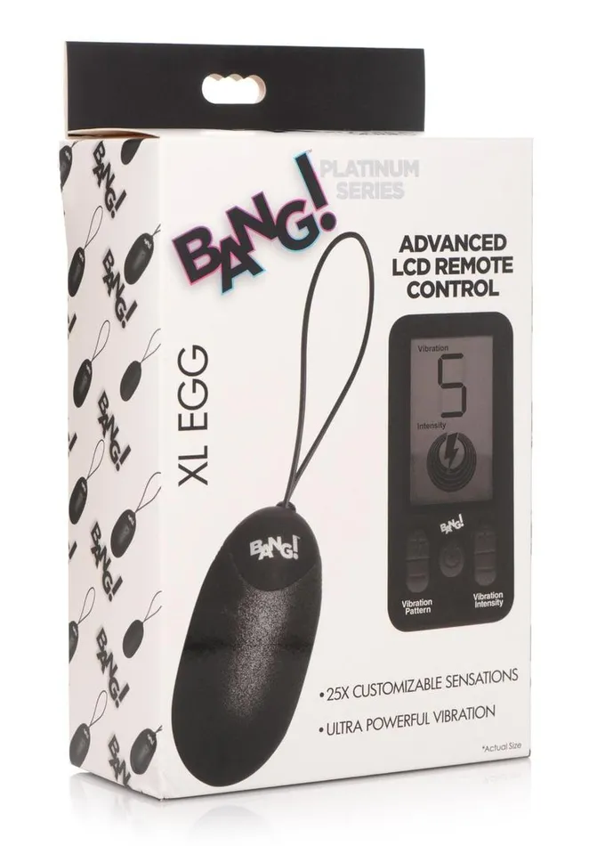 BANG Bang 25x Rechargeable Silicone XL Egg with Remote Control Female Sex Toys BANG Bang 25x Rechargeable Silicone XL Egg with Remote Control Female Sex Toys