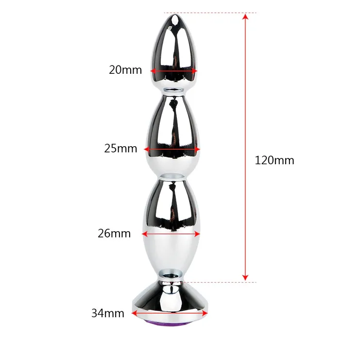 BEBUZZED Anal Bebuzzed Lulu Anal Stud Plug Jewel Butt Stainless Steel Metal Crystal Large