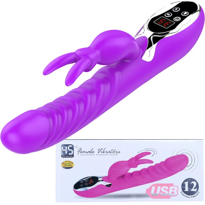BeBuZZed Vibrators Bebuzzed Jive Heated USB Rabbit Vibrator Purple