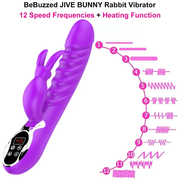 BeBuZZed Vibrators Bebuzzed Jive Heated USB Rabbit Vibrator Purple