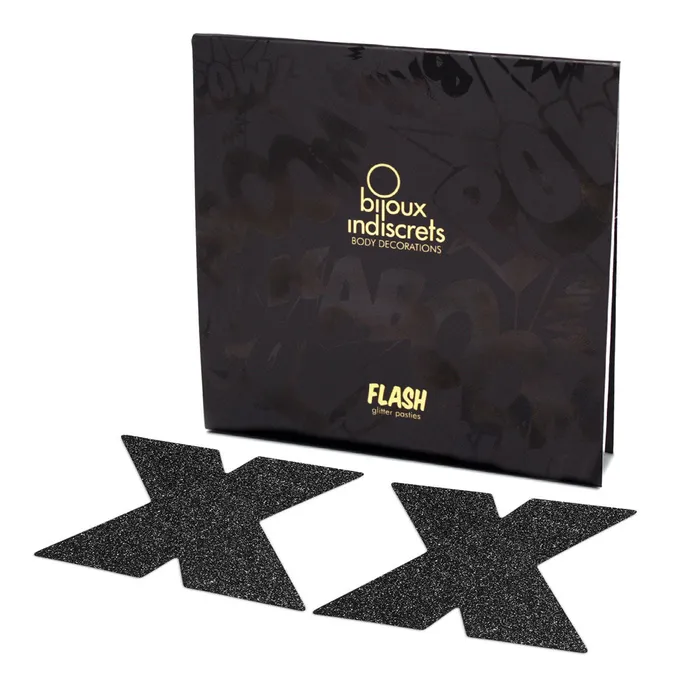 Bijoux Indiscrets Flash Pastie Cross Black Bijoux Indiscrets Anal