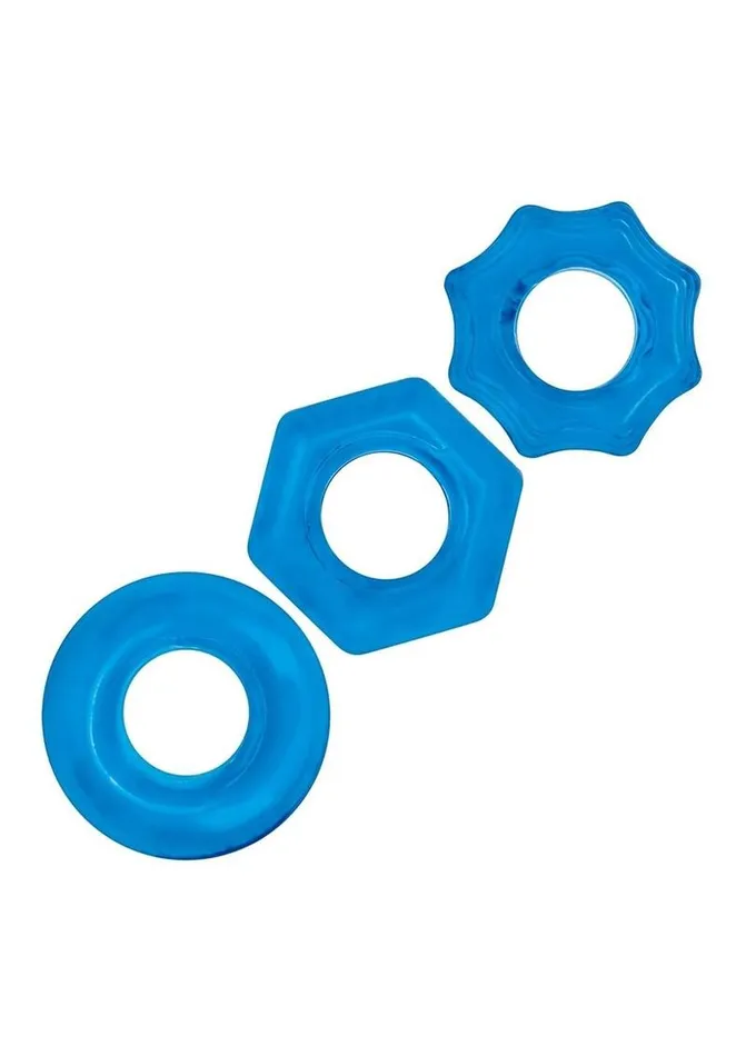 Blue Line CandB Gear Blue Line Nuts and Bolts Stretch Cock Ring Male Sex Toys