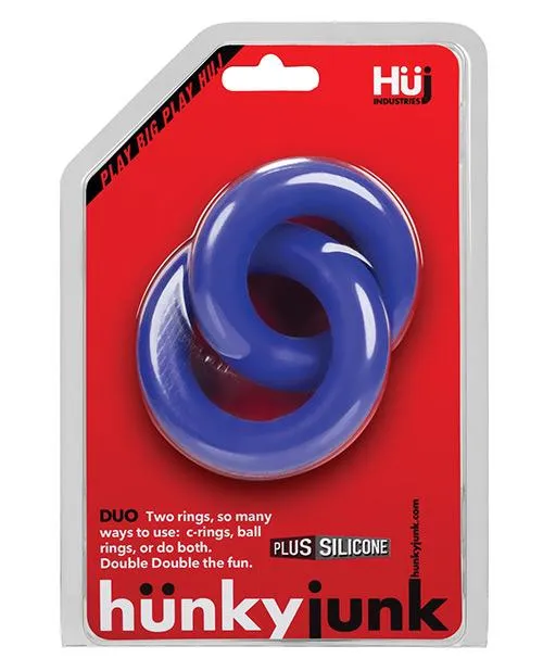 Blue Ox Designs LLCDba Oxballs Male Sex Toys Hunky Junk Duo Linked Cock Ball Rings