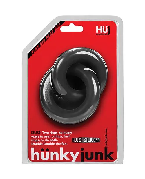 Blue Ox Designs LLCDba Oxballs Male Sex Toys Hunky Junk Duo Linked Cock Ball Rings
