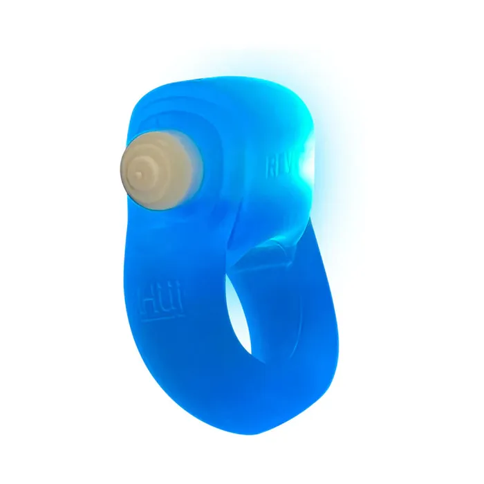 Blue Ox Designs LLCDba Oxballs Vibrators Oxballs Glowdick LED Lit Cockring Blue Ice