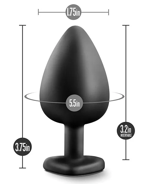 Blush Novelties Anal Temptasia Bling Plug with Gem Large Black