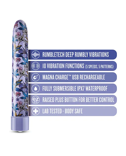 Blush Novelties Limited Addiction Floradelic 7 Rechargeable Vibe Purple Vibrators