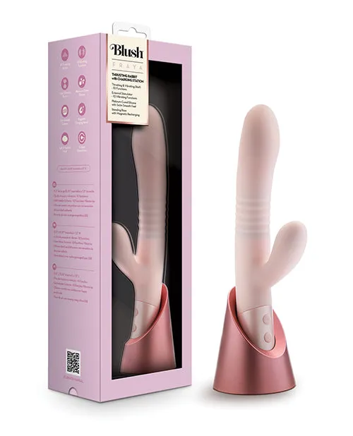 Blush Novelties Vibrators Fraya Rechargeable Rabbit Vibrator Pink