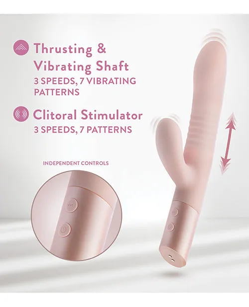 Blush Novelties Vibrators Fraya Rechargeable Rabbit Vibrator Pink
