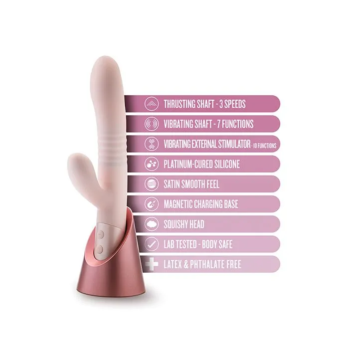 Blush Novelties Vibrators Fraya Rechargeable Rabbit Vibrator Pink