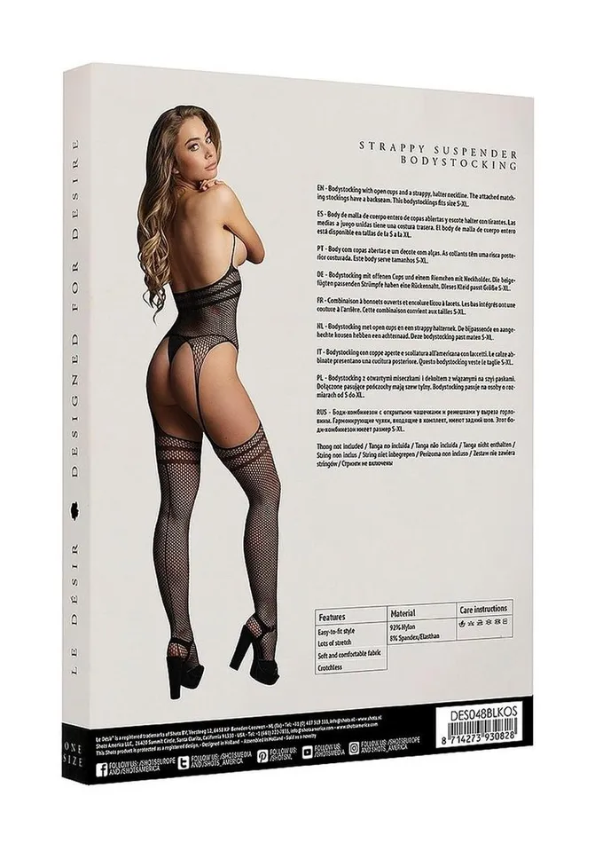 Bodystockings Playsuits Le Desir Le Desir Strappy Suspender Bodystocking