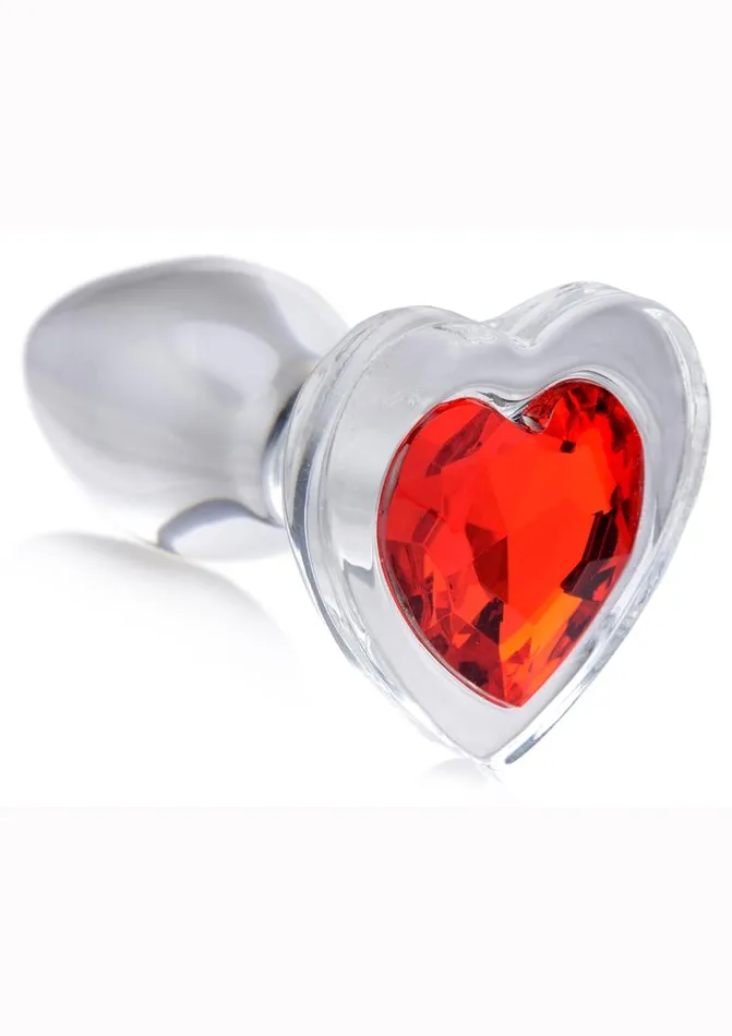 Booty Sparks Anal Booty Sparks Red Heart Glass Anal Plug