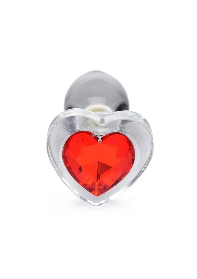 Booty Sparks Anal Booty Sparks Red Heart Glass Anal Plug