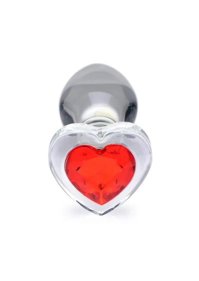 Booty Sparks Anal Booty Sparks Red Heart Glass Anal Plug