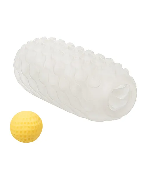 Boundless Reversible Squishy Ball Stroker Yellow California Exotic Novelties Male Sex Toys