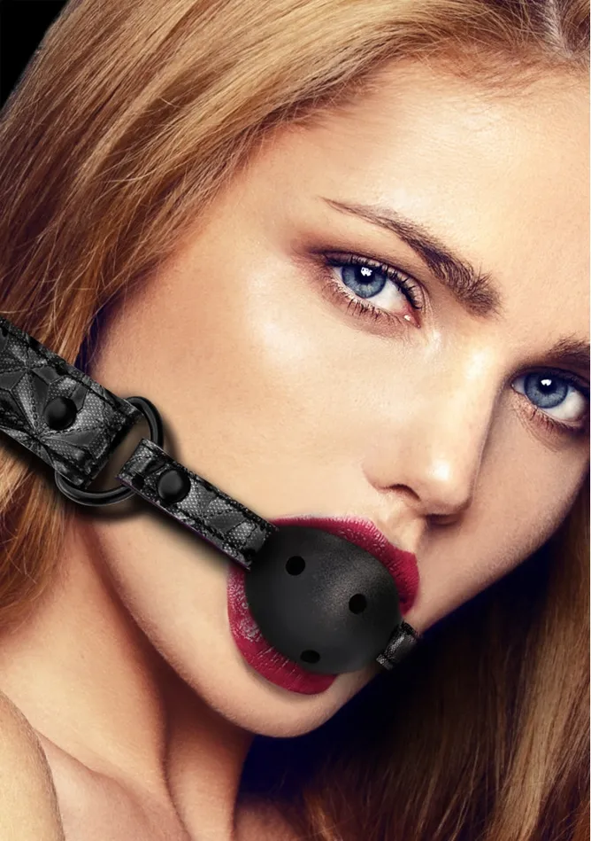 Breathable Luxury Ball Gag Black Shots America Anal