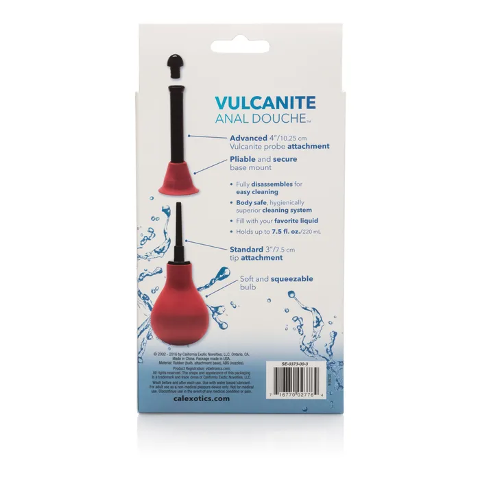CalExotics Male Sex Toys Vulcanite Anal Douche w Attachment