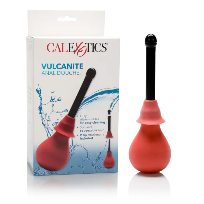CalExotics Male Sex Toys Vulcanite Anal Douche w Attachment