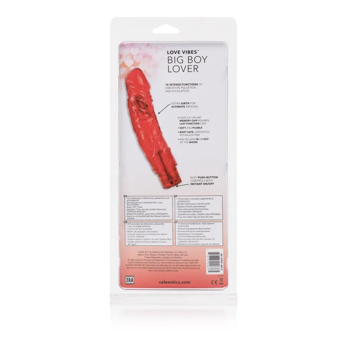 CalExotics Vibrators Love Vibes Big Boy Lover Vibrating Dildo