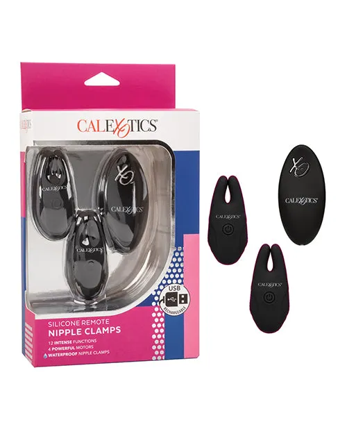 California Exotic Novelties Anal Silicone Remote Nipple Clamps Black