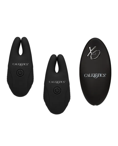 California Exotic Novelties Anal Silicone Remote Nipple Clamps Black