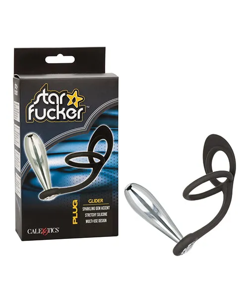 California Exotic Novelties Anal Star Fucker Glider Gem Plug Enhancer Black