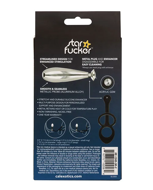 California Exotic Novelties Anal Star Fucker Glider Gem Plug Enhancer Black