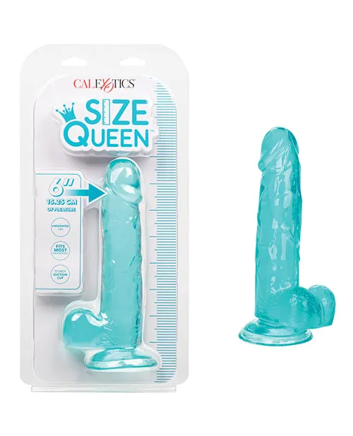 California Exotic Novelties Dildos Size Queen 6 Dildo Blue