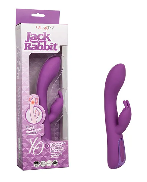 California Exotic Novelties Jack Rabbit Elite Warming Rabbit Purple Vibrators