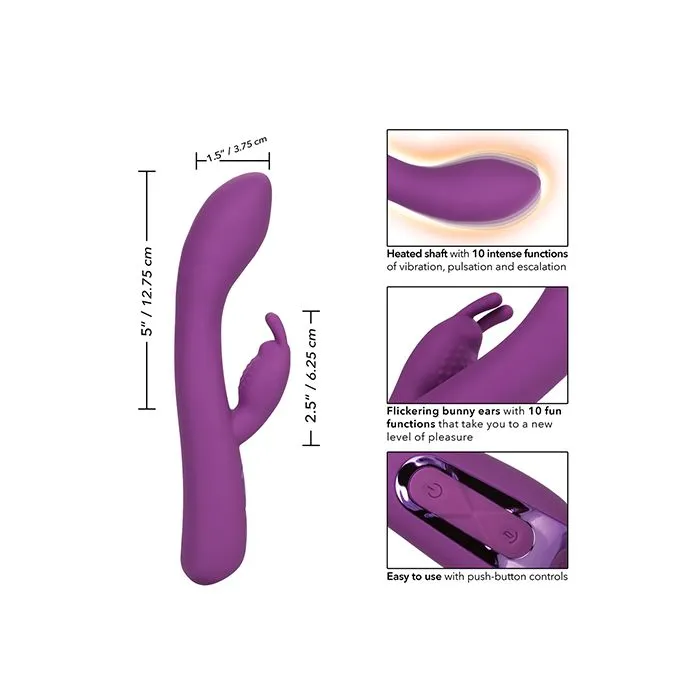 California Exotic Novelties Jack Rabbit Elite Warming Rabbit Purple Vibrators