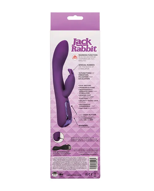 California Exotic Novelties Jack Rabbit Elite Warming Rabbit Purple Vibrators