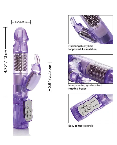 California Exotic Novelties Jack Rabbit Rotating Beads Purple Vibrators