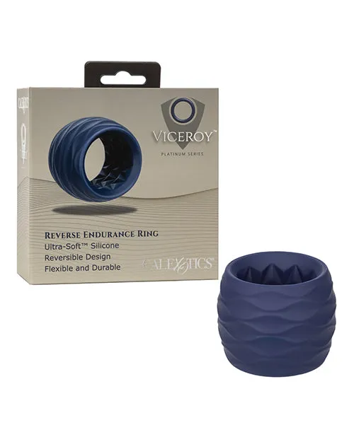 California Exotic Novelties Vibrators Viceroy Reverse Endurance Ring Blue