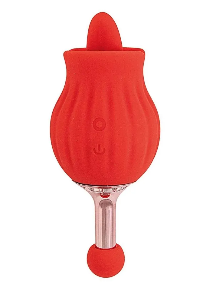 ClitTastic Rose Bud Dual Massager Rechargeable Silicone with Clitoral Stimulator ClitTastic Female Sex Toys ClitTastic Rose Bud Dual Massager Rechargeable Silicone with Clitoral Stimulator ClitTastic Female Sex Toys