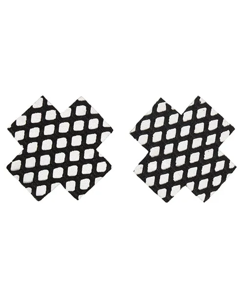 Coquette Vibrators Fishnet Cross Pasties One Time Use
