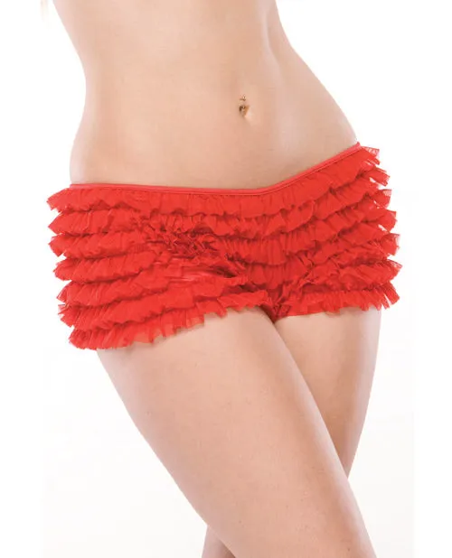 Coquette Vibrators Ruffle Shorts w Back Bow Detail