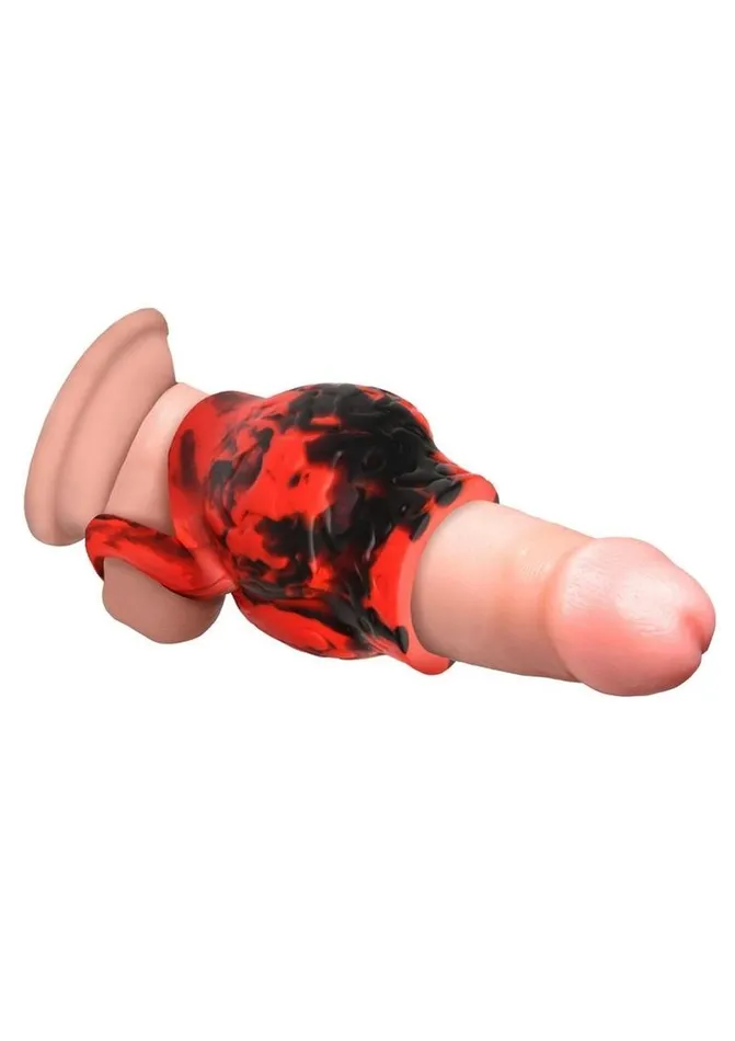 Creature Cocks Hell Hound Silicone Penis Sleeve and Ball Stretcher Creature Cocks Male Sex Toys
