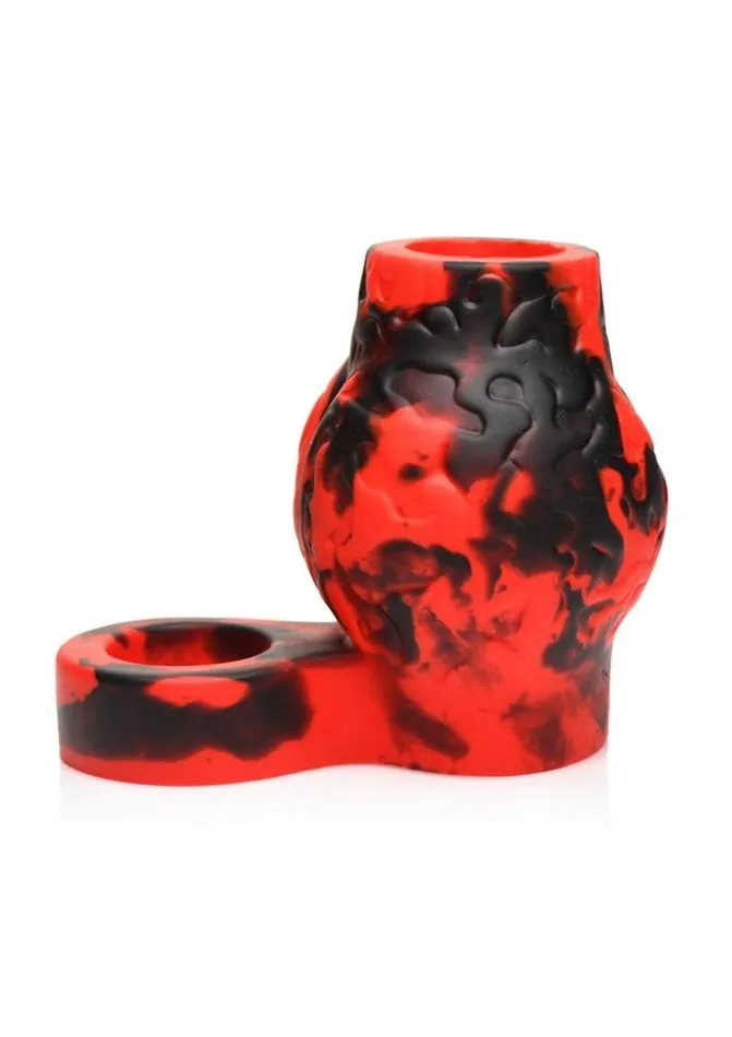 Creature Cocks Hell Hound Silicone Penis Sleeve and Ball Stretcher Creature Cocks Male Sex Toys