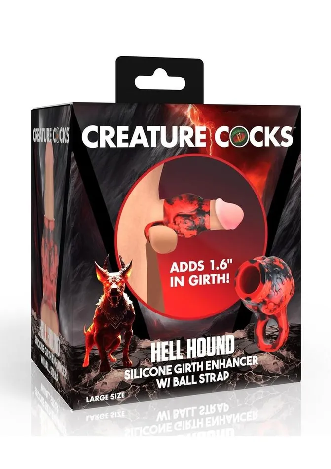 Creature Cocks Hell Hound Silicone Penis Sleeve and Ball Stretcher Creature Cocks Male Sex Toys