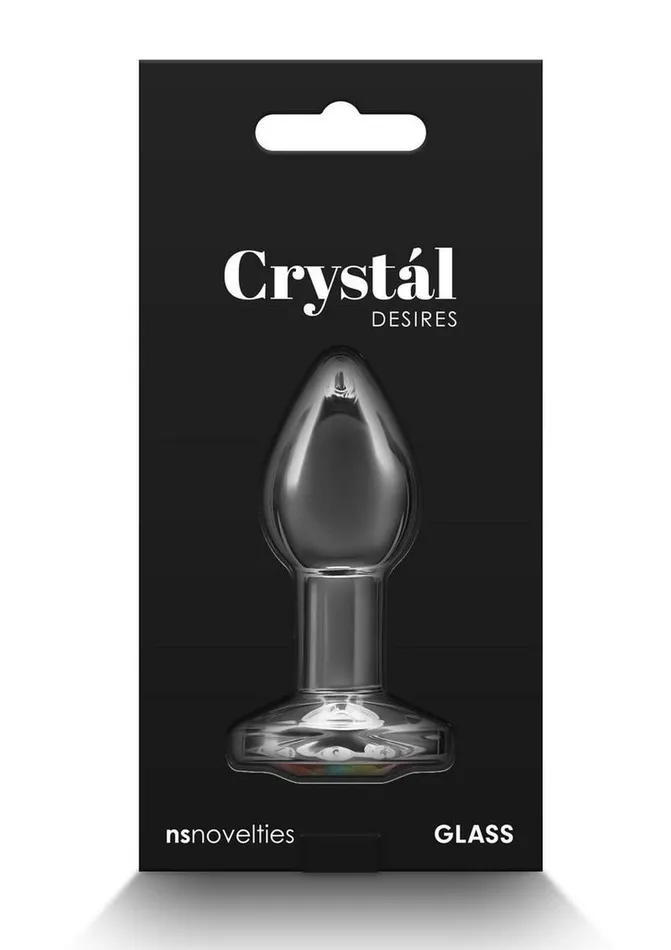 Crystal Desires Rainbow Gem Glass Anal Plugs Crystal Anal