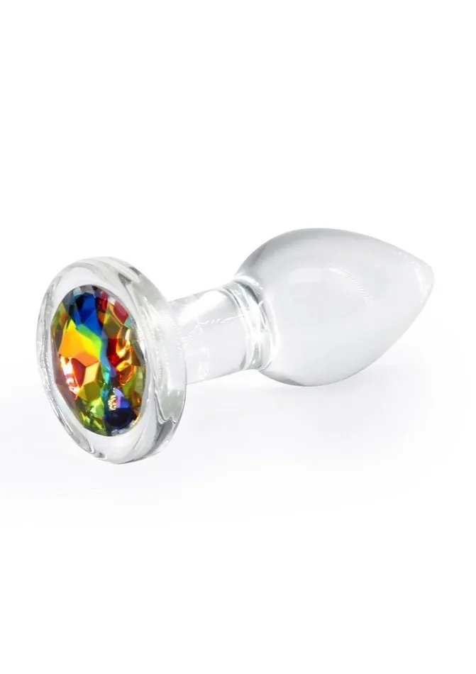 Crystal Desires Rainbow Gem Glass Anal Plugs Crystal Anal
