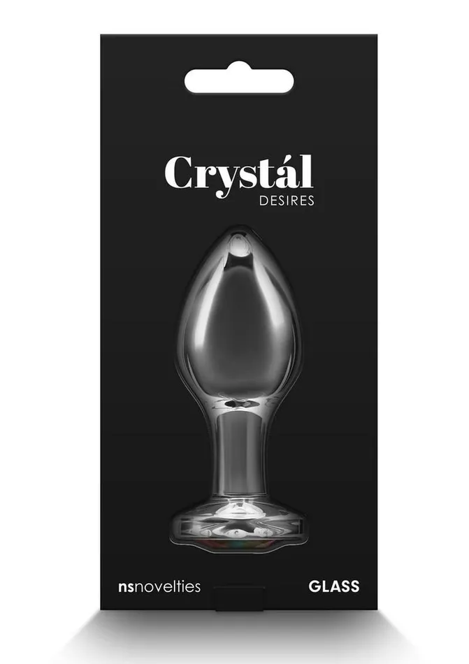 Crystal Desires Rainbow Gem Glass Anal Plugs Crystal Anal