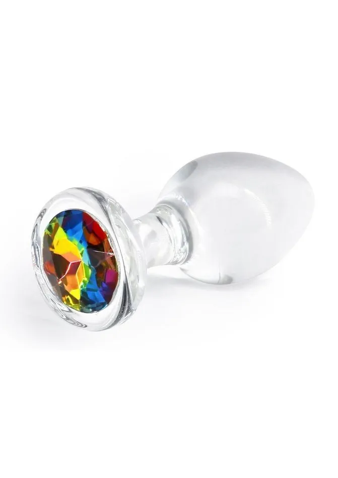 Crystal Desires Rainbow Gem Glass Anal Plugs Crystal Anal