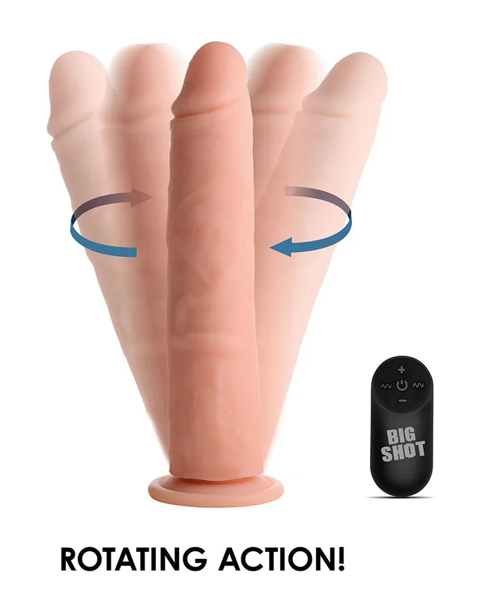 Curve Toys Female Sex Toys Big Shot 9 Rotating Rechargeable Liquid Silicone Dong Without Balls Curve Toys Female Sex Toys Big Shot 9 Rotating Rechargeable Liquid Silicone Dong Without Balls
