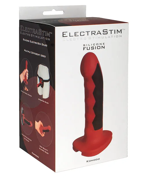 Cyrex Ltd Anal ElectraStim Silicone Fusion Komodo Dildo RedBlack